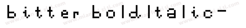 bitter boldltalic字体转换